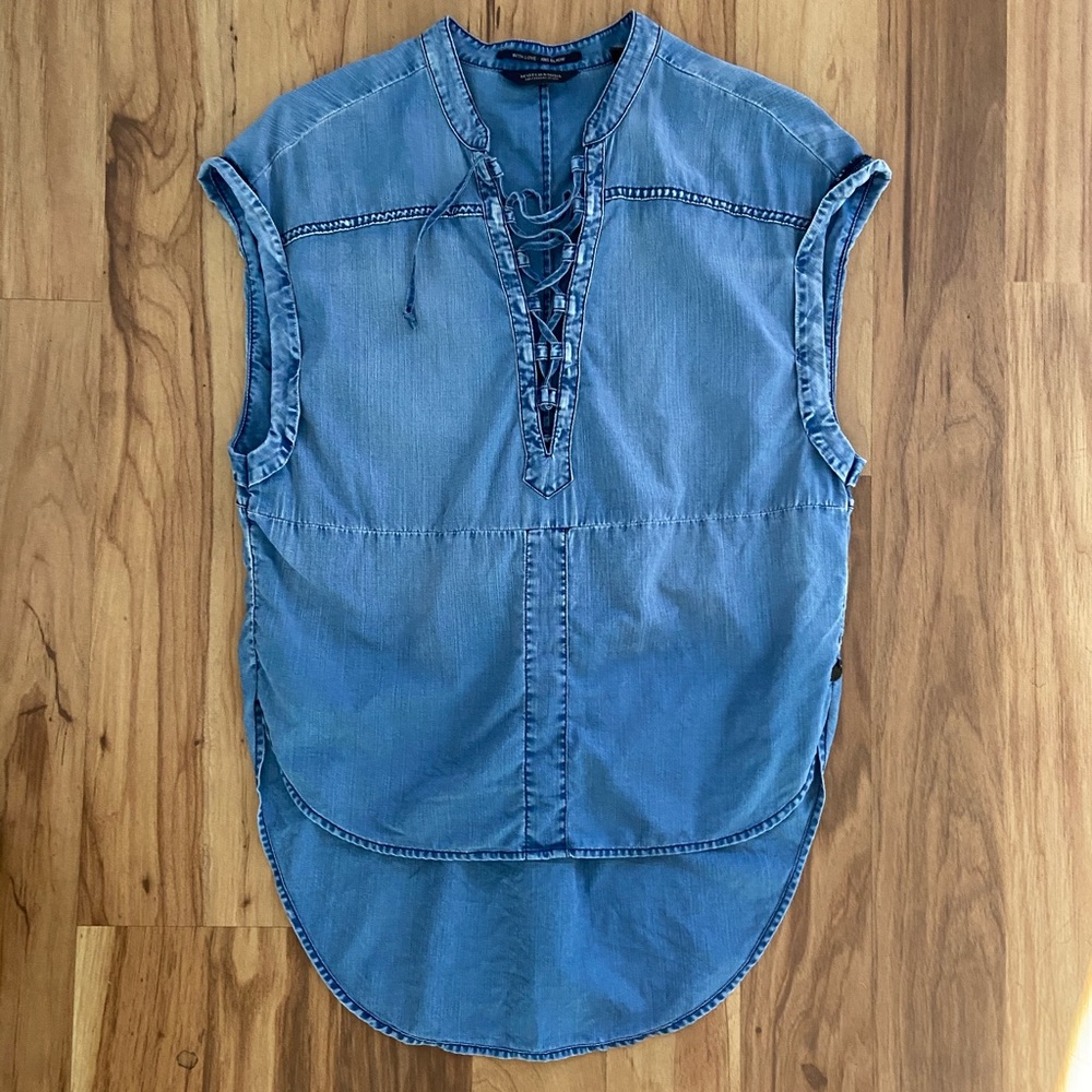 Scotch & Soda Chambray Lace Up Top - image 6